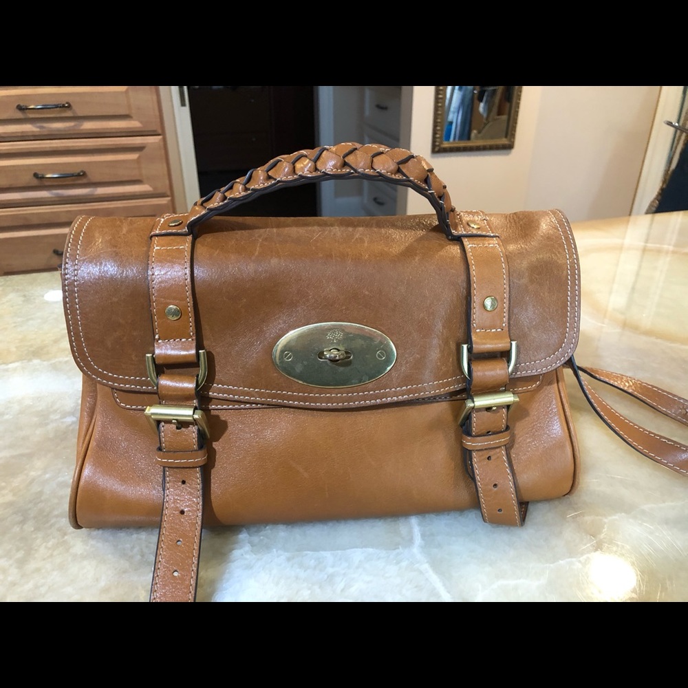 Brown leather bag